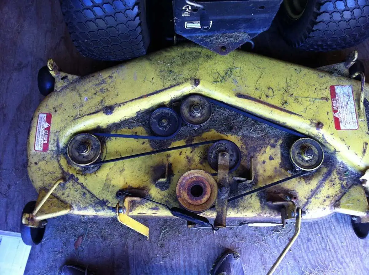 john deere 265 mower drive belt diagram