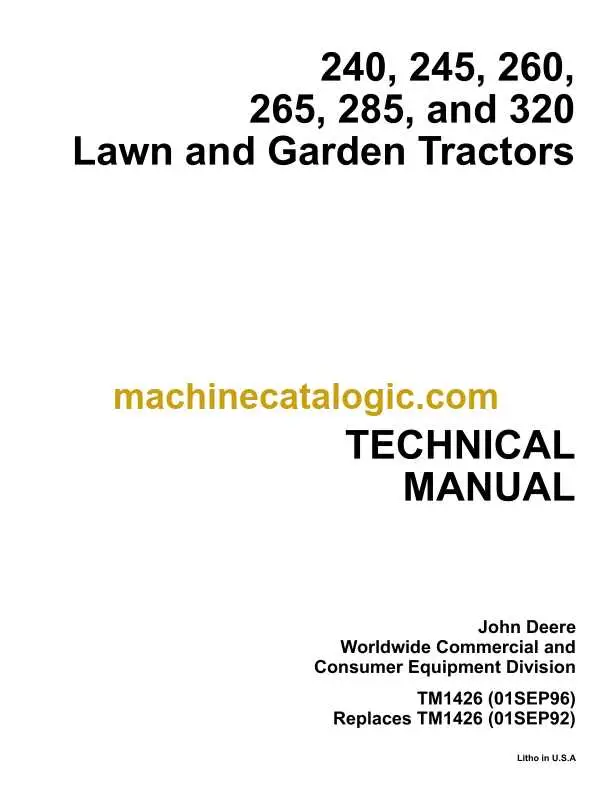 john deere 265 parts diagram
