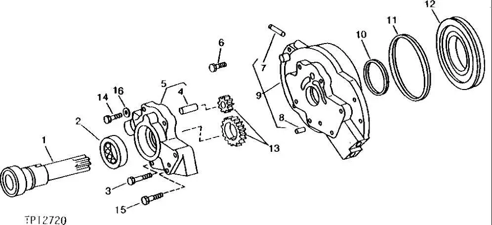 john deere 310 d backhoe 1976 hydraulic pump diagram