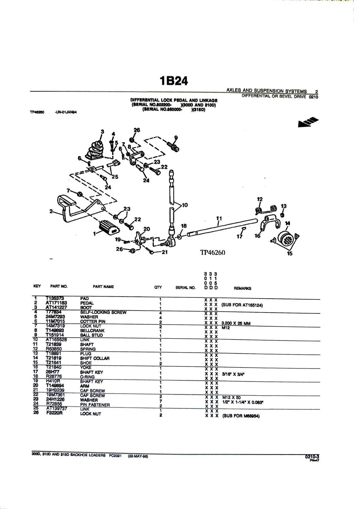 john deere 310d parts diagram