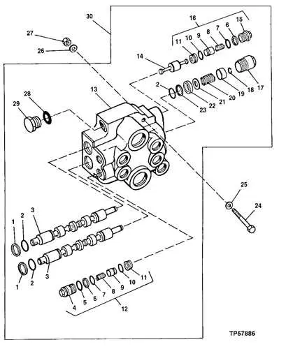 john deere 310g oil pressure relief valve diagram