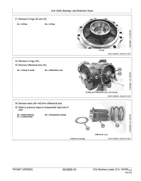 john deere 310j backhoe parts diagram
