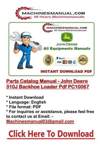 john deere 310j backhoe parts diagram