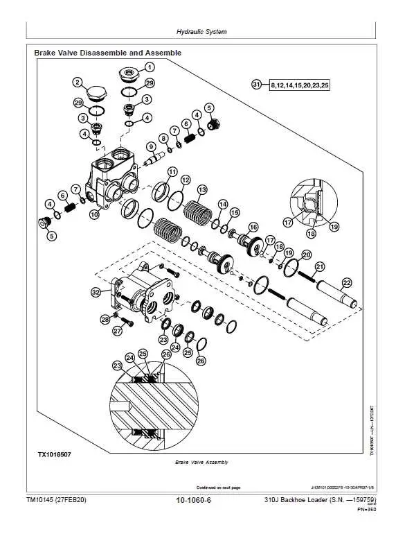 john deere 310j bushing replacement diagram