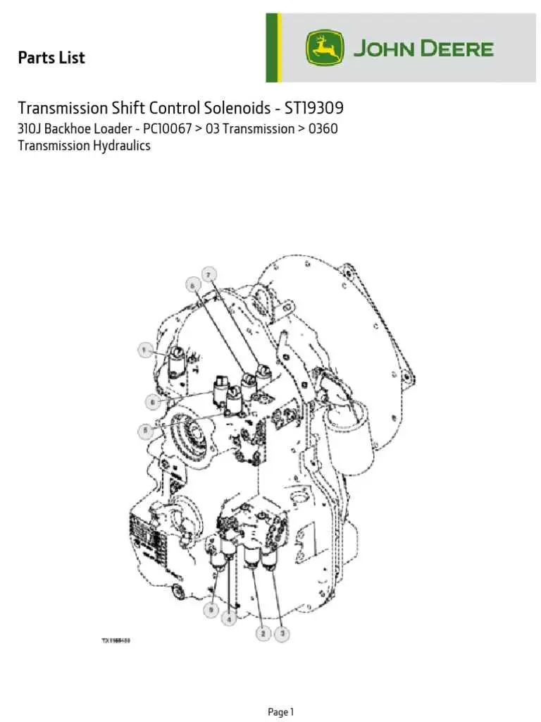 john deere 310j parts diagram