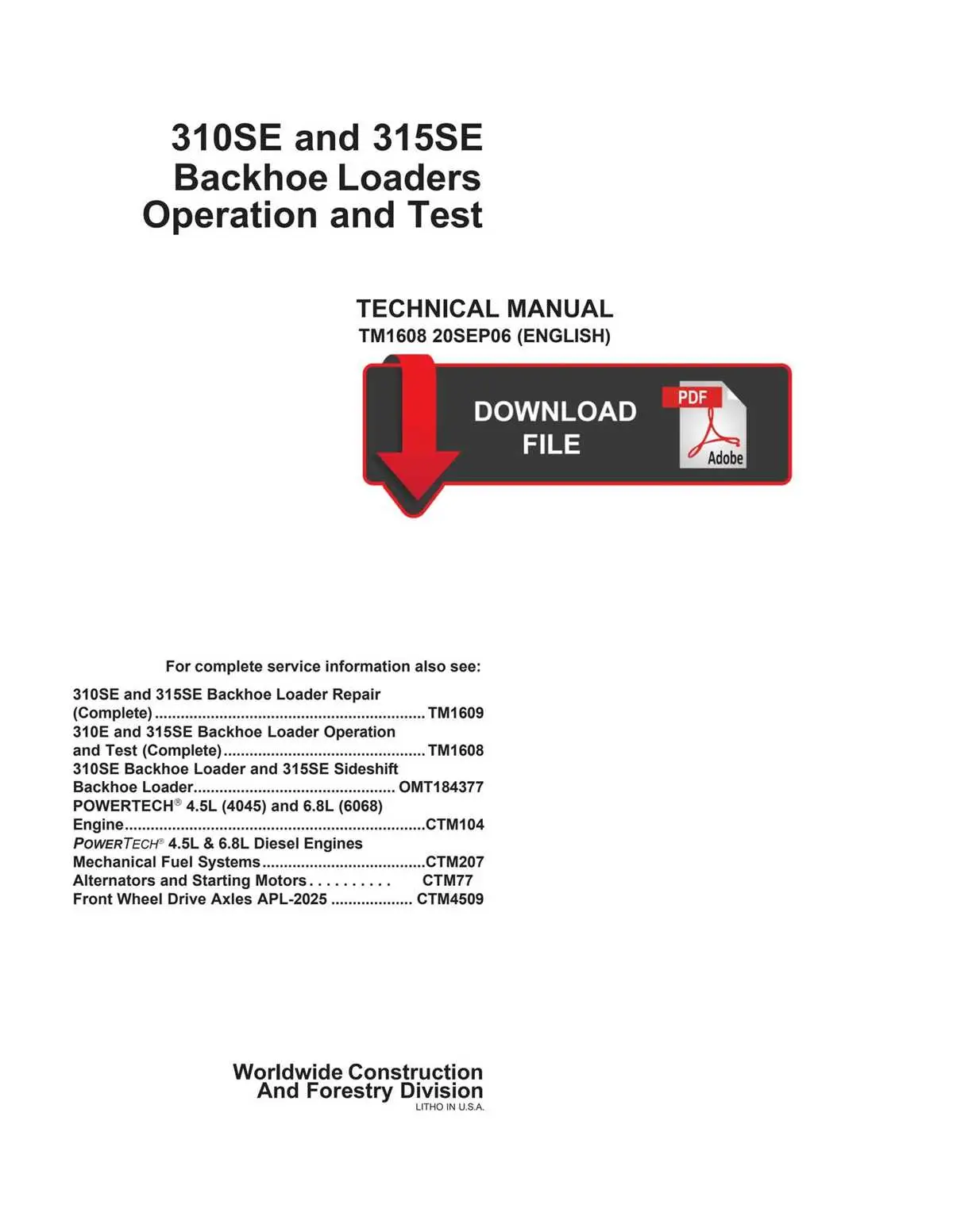 john deere 310se wiring diagram