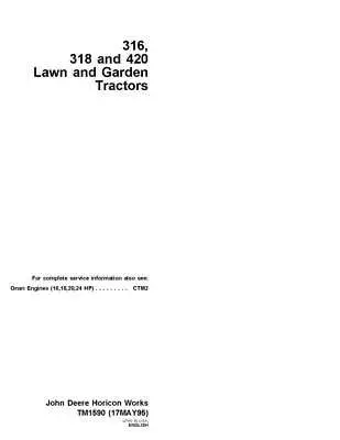 john deere 316 lawn tractor wiring diagram