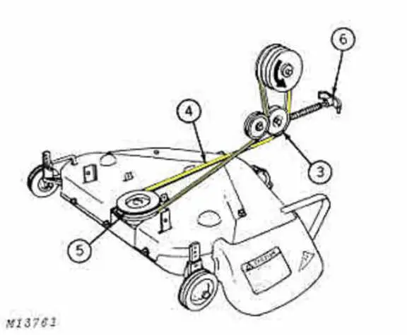 john deere 318 mower belt diagram