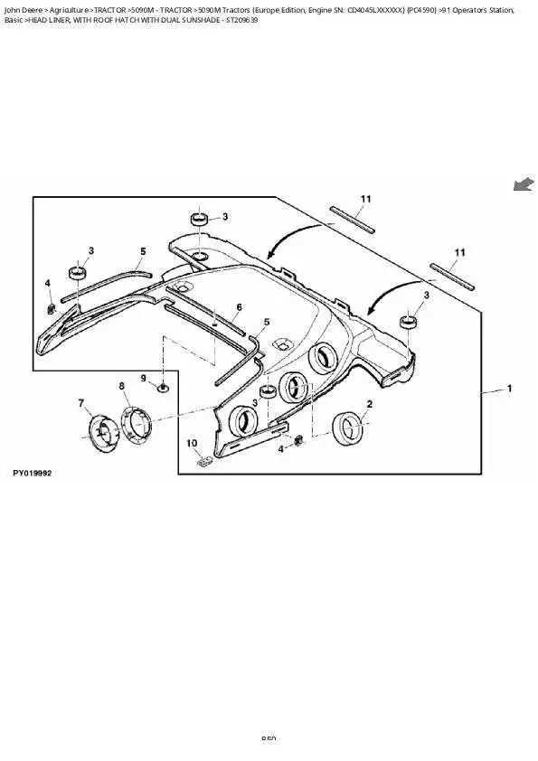 john deere 3203 parts diagram