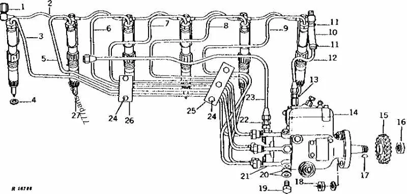 john deere 330c lc fuel line diagram