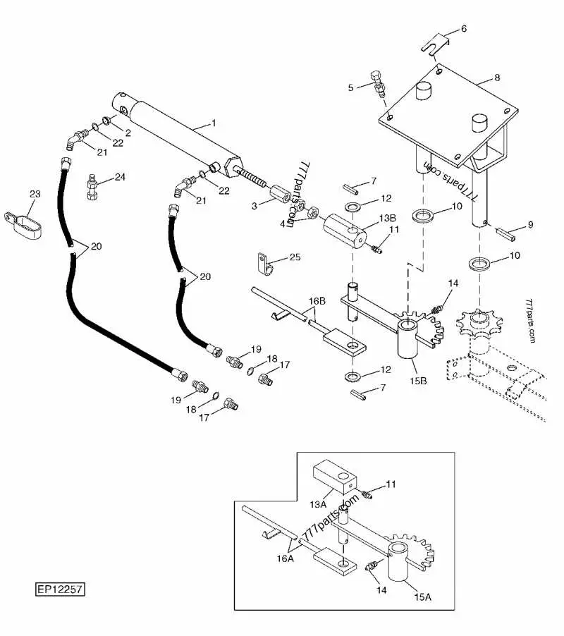 john deere 335 hay roller parts diagram