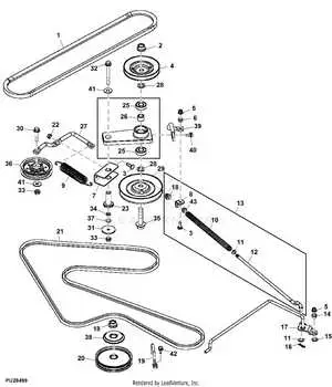 john deere 345 54 inch mower belt diagram