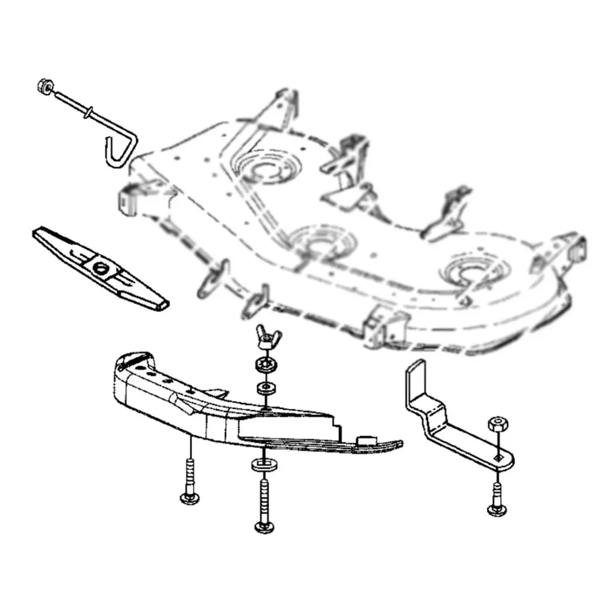 john deere 345 54 mower deck parts diagram