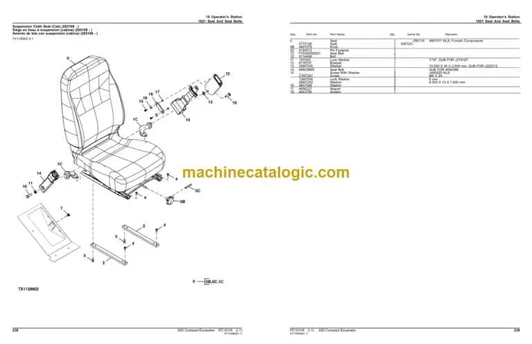 john deere 35d mini excavator parts diagram
