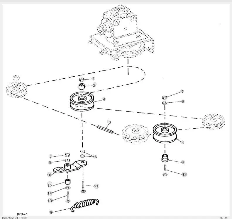 john deere 400 60 inch deck belt diagram