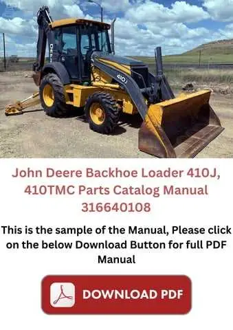 john deere 410 backhoe parts diagram