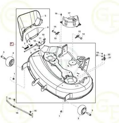 john deere 42 inch mower deck parts diagram x300