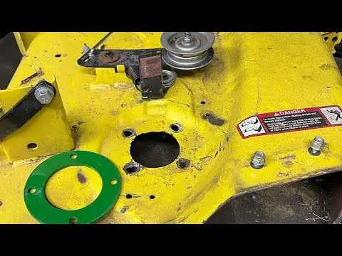 john deere 425 mower deck belt diagram