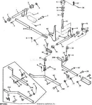 john deere 425 mower deck belt diagram