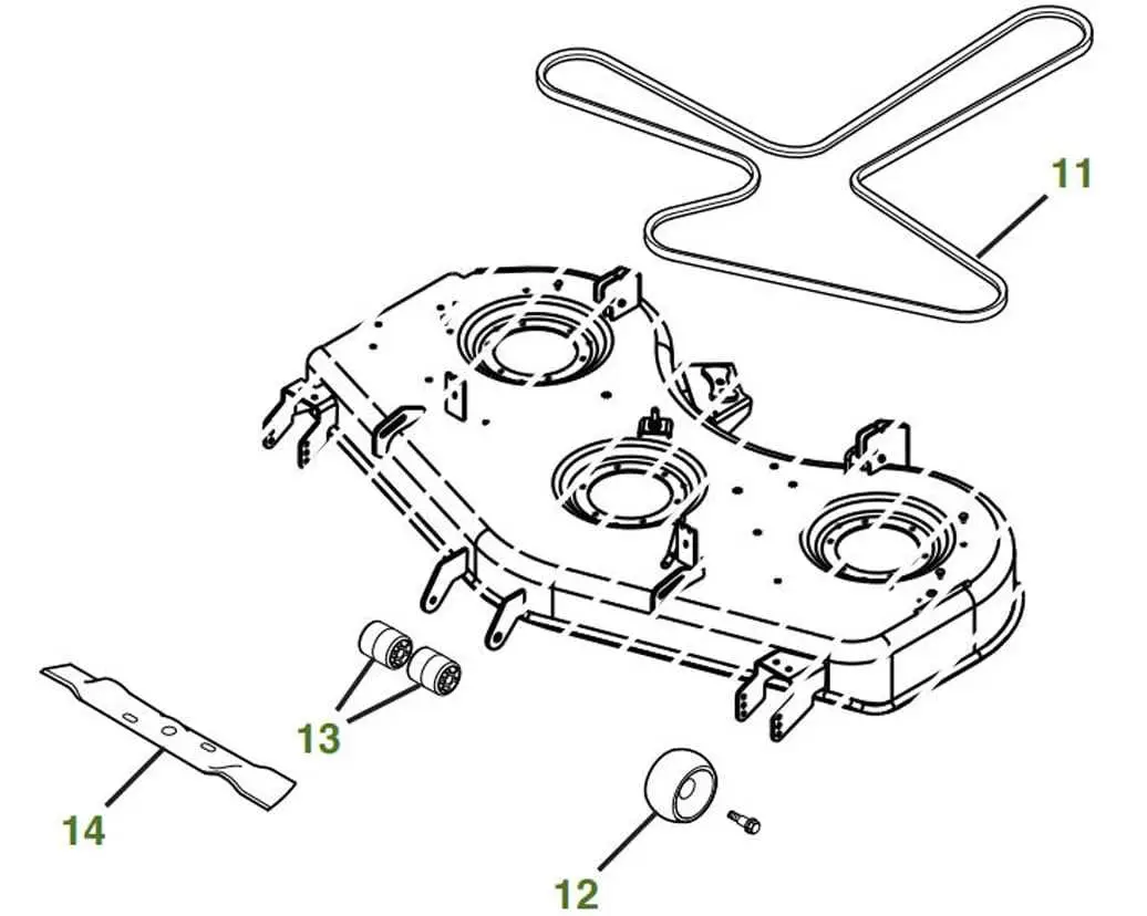 john deere 430 deck belt diagram
