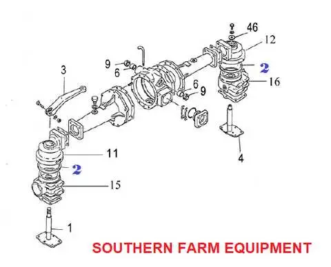 john deere 4300 front axle diagram