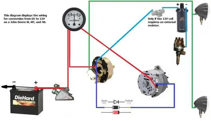 john deere 4440 alternator wiring diagram