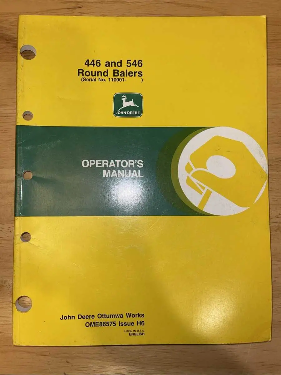 john deere 446 round baler parts diagram