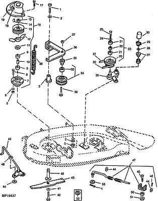 john deere 48a mower deck parts diagram