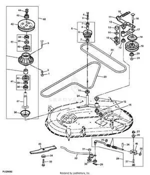 john deere 48c mower deck idler stack pulleys diagram