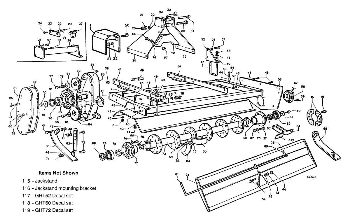 john deere 52 broom parts diagram