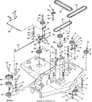john deere 52 inch mower deck belt diagram