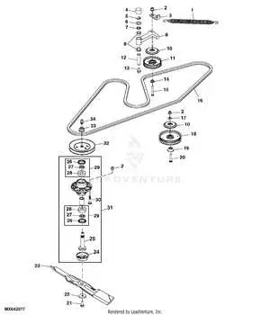 john deere 54 inch deck diagram
