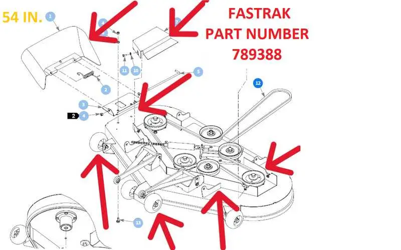 john deere 54 inch deck lawn mower drive belt diagram