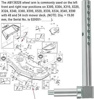 john deere 54 inch mower deck parts diagram