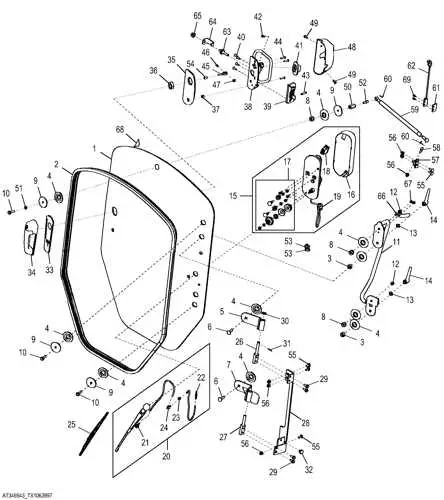 john deere 540 loader cab parts diagram