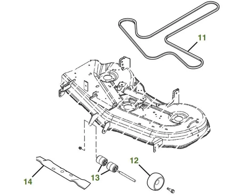 john deere 60 inch mower deck belt diagram