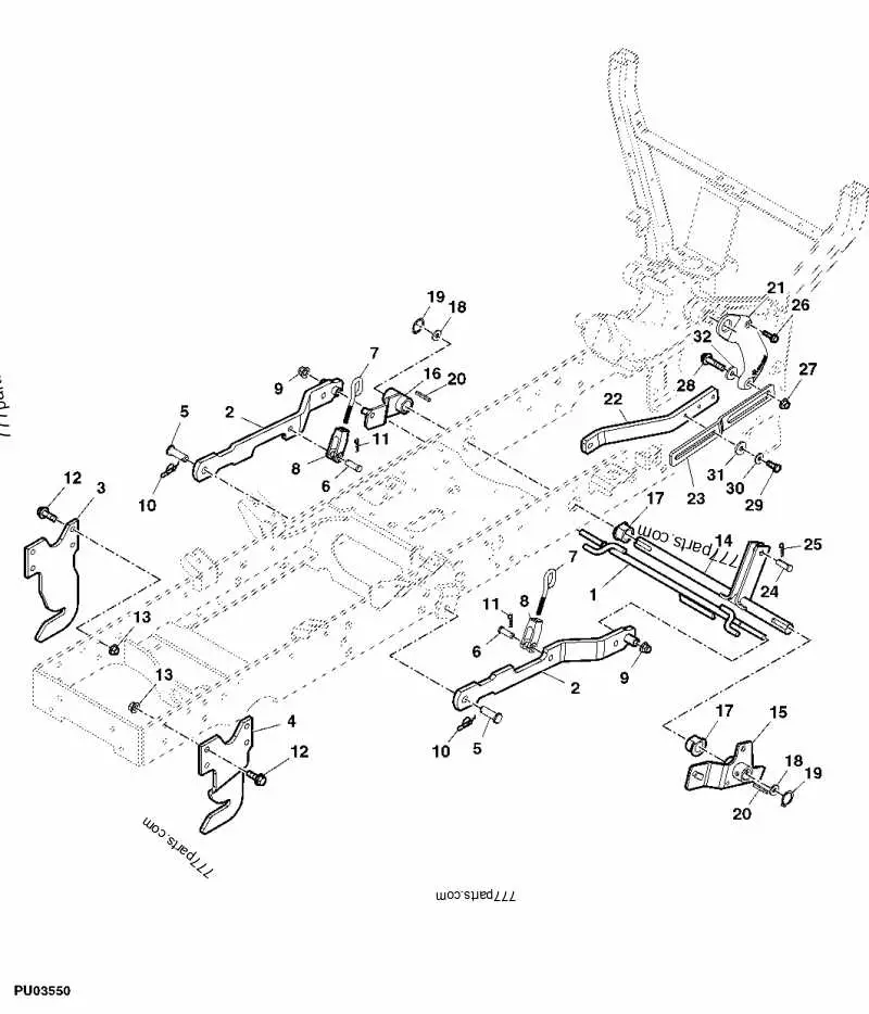 john deere 60d front deaft arm parts diagram