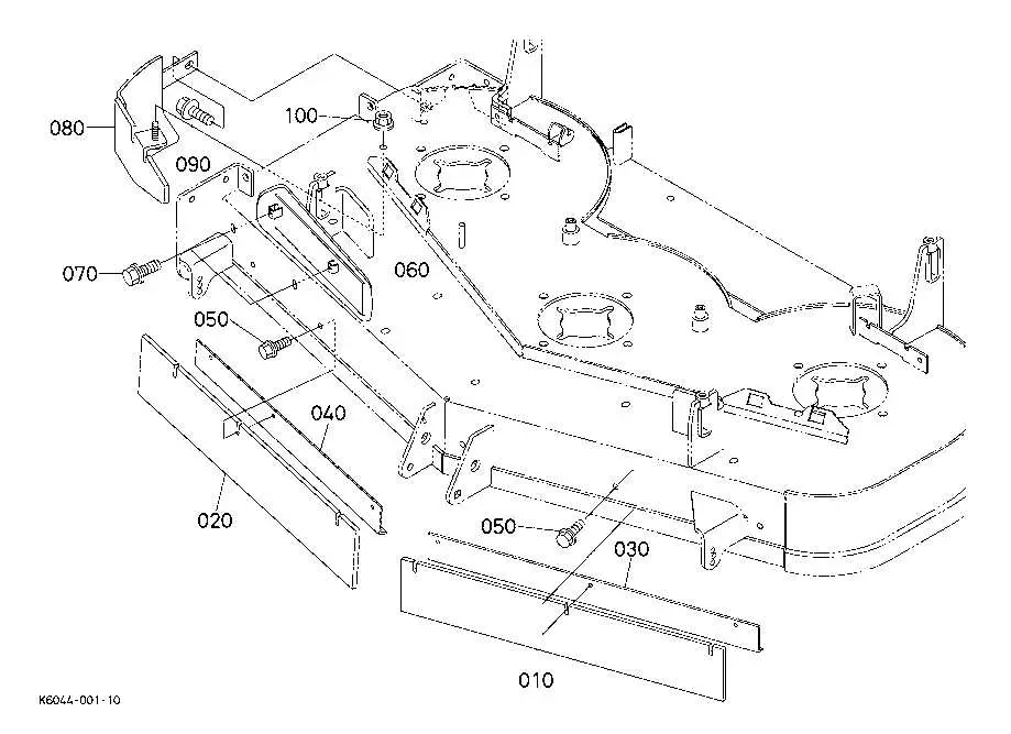 john deere 62c mower deck parts diagram