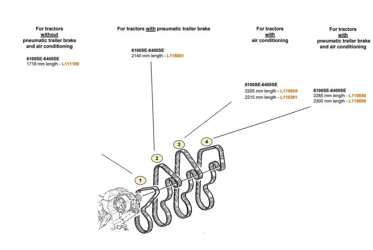 john deere 6300 belt diagram