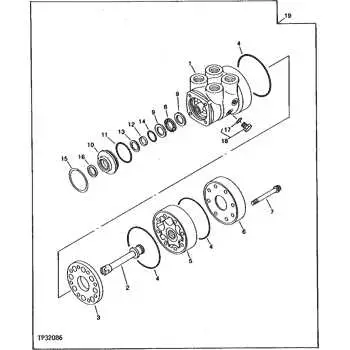 john deere 644c steering composnent diagram