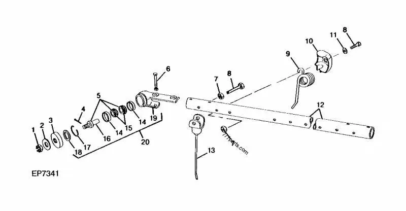 john deere 660 hay rake parts diagram