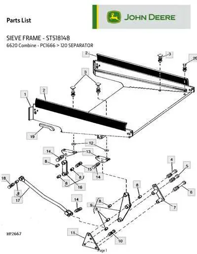 john deere 6620 parts diagram