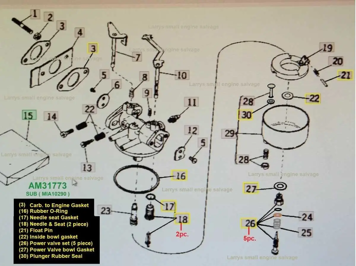 john deere 70 carburetor diagram