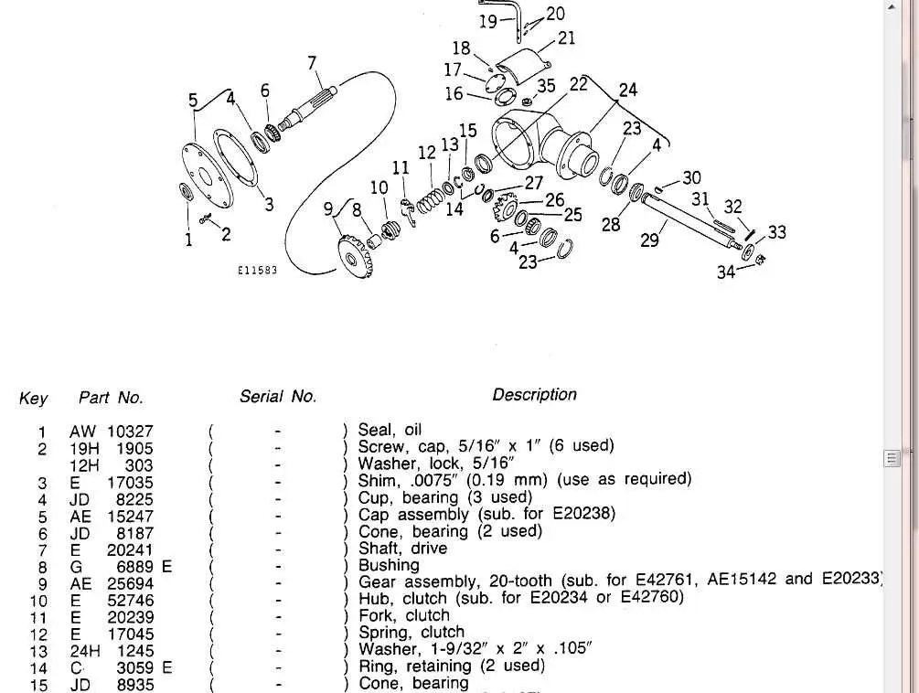 john deere 700 rake parts diagram