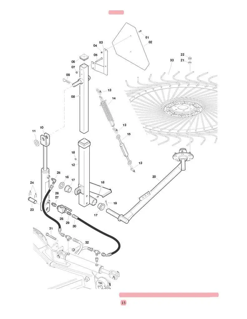 john deere 702 rake parts diagram