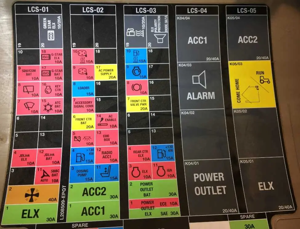 john deere 7220 fuse box diagram