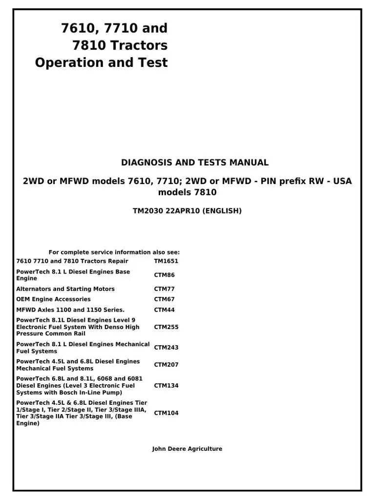 john deere 7710 fuse box diagram