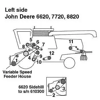 john deere 7720 combine belt diagram