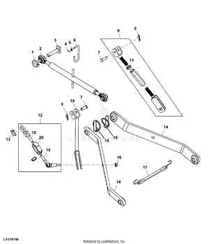 john deere 790 3 point hitch parts diagram