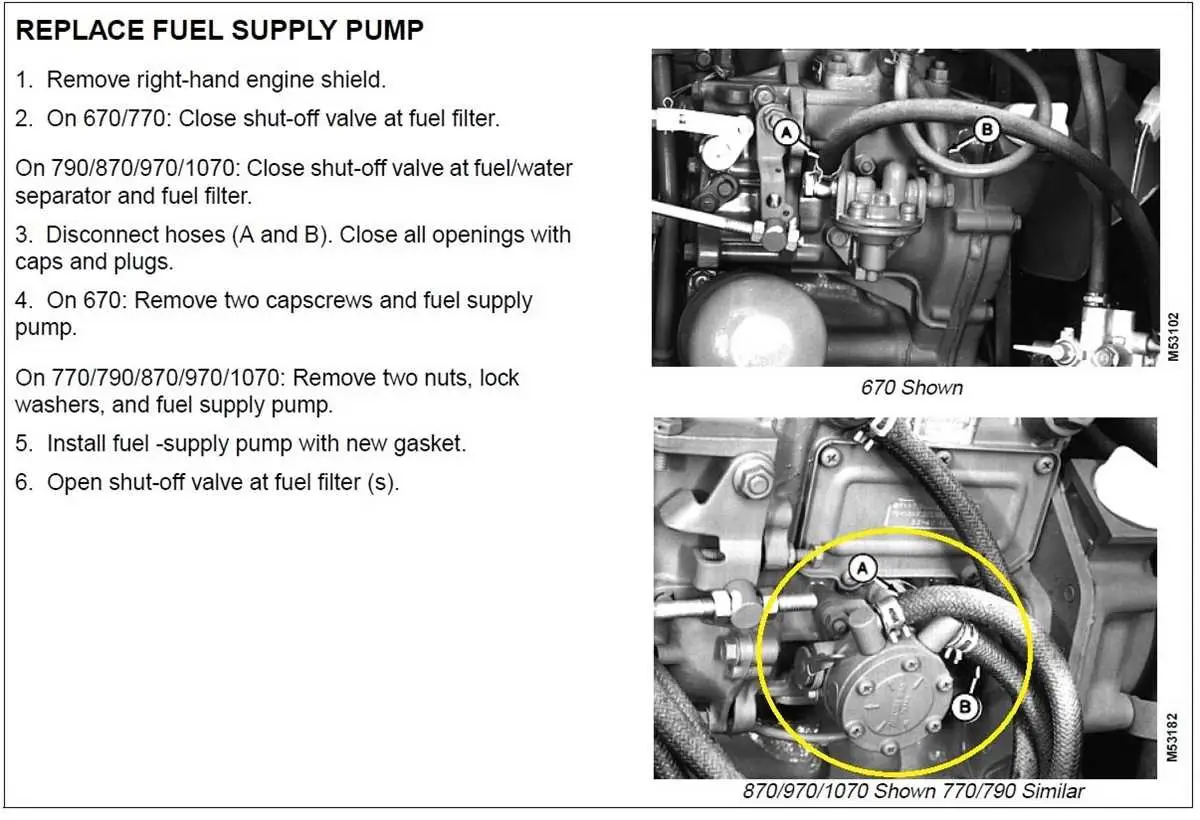 john deere 790 fuel system diagram